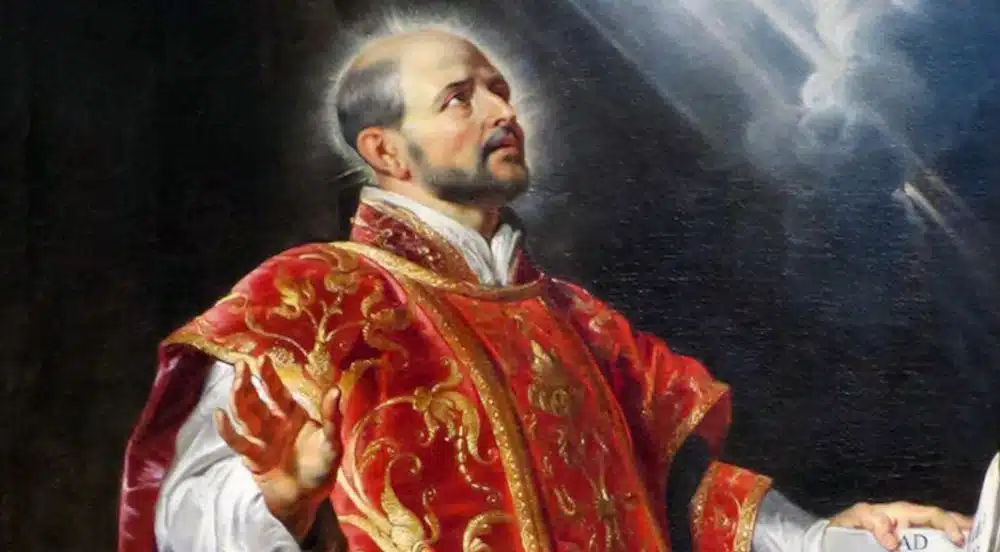 Saint Ignatius of Loyola in prayer
