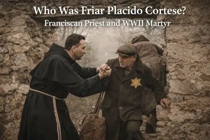 Franciscan priest Friar Placido Cortese helping persecuted refugees escape during Nazi occupation in World War II